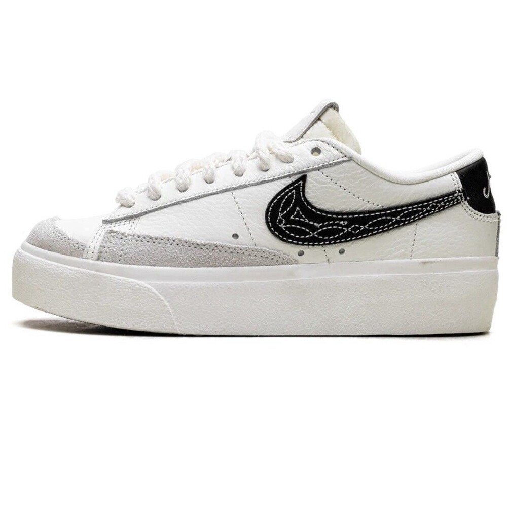 Nike Shoes Women Size 7.5 Blazer Platform Low Needlework Leather Athletic Casual